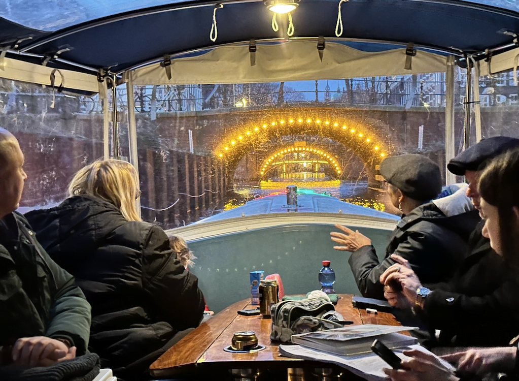 Light festival illuminated bridge